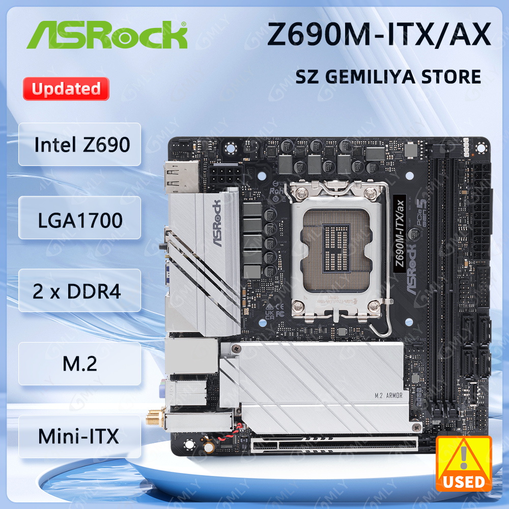 Lga1700 Itx Motherboard Ddr5 - เมนบอร์ด ASROCK Z690M-ITX/ax Mini-ITX รองรับ LGA1700